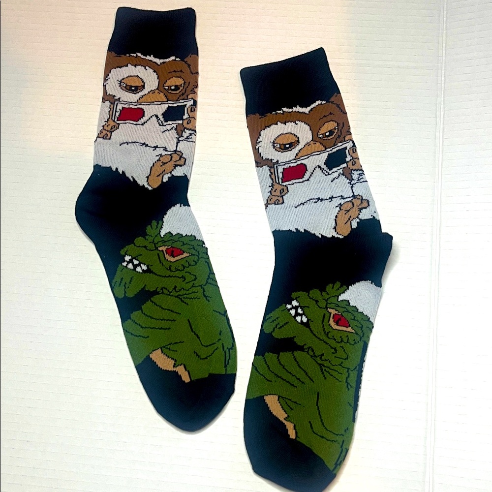 Gizmo & Spike Gremlin Themed Black Socks